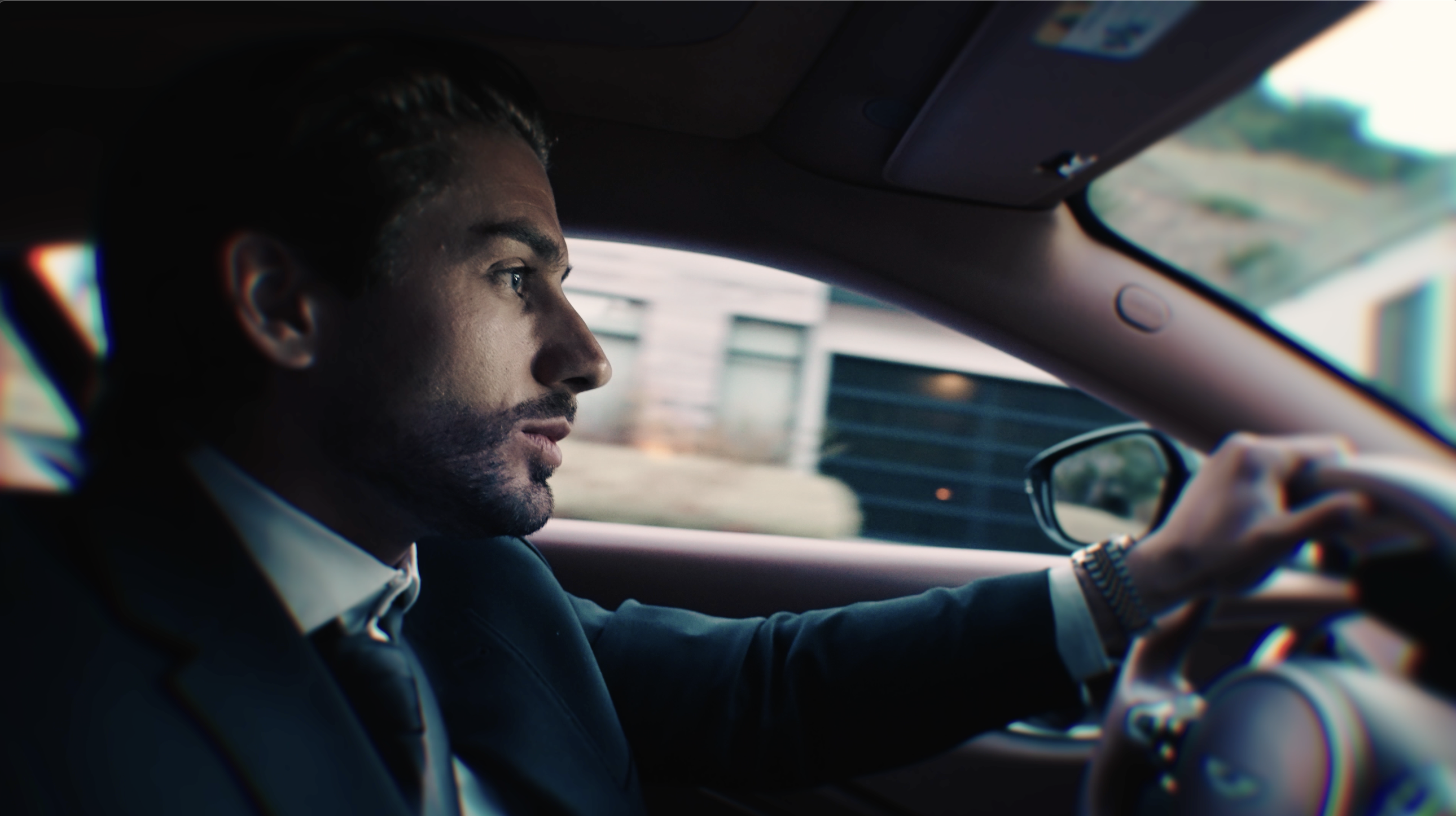 Charlie driving